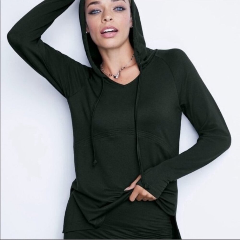 CAbi Fireside Deep Forest Hoodie Sweatshirt #3870 Size Small